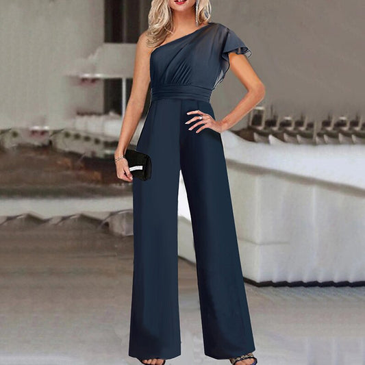 The Diagonal Collar Jumpsuit