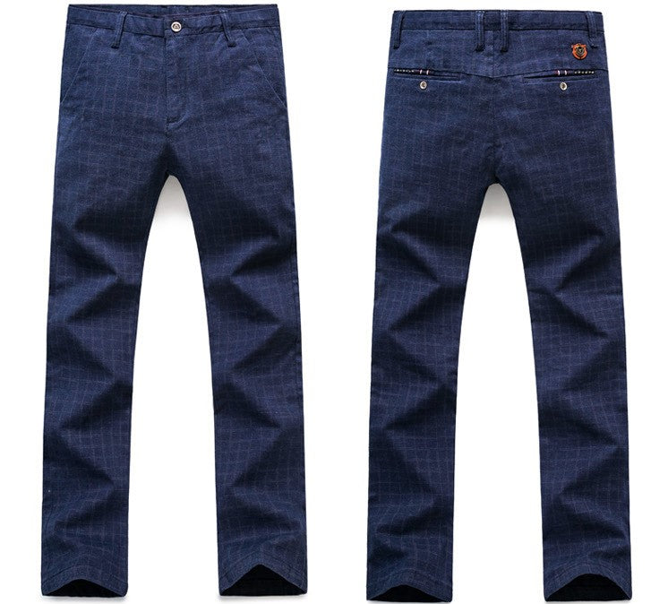 Cotton and Linen Straight Trousers