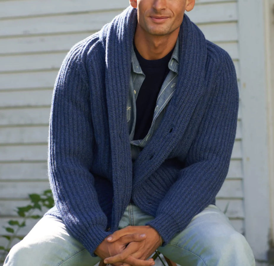 Lapel-neck Knit Sweater