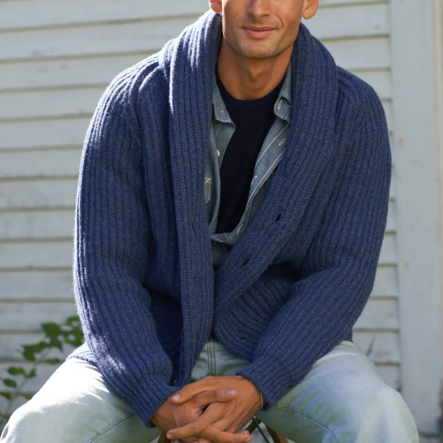 Lapel-neck Knit Sweater