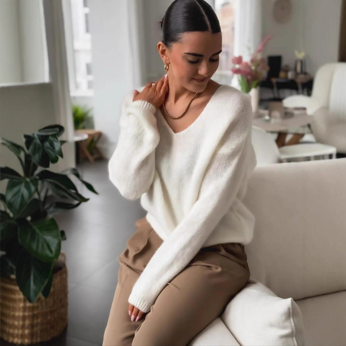 Cozy Drop-Shoulder Knit